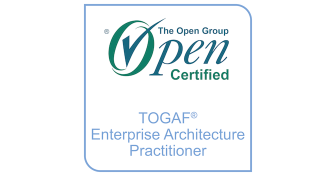 The Open Group Certified: TOGAF Enterprise Architecture Practitioner badge